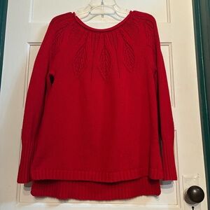 Red Women's Roll Neck Cozy Sweater